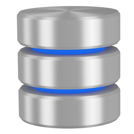 Database icon with blue elements