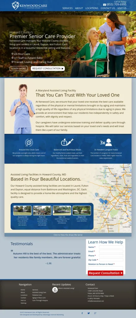 kenwood care screen capture