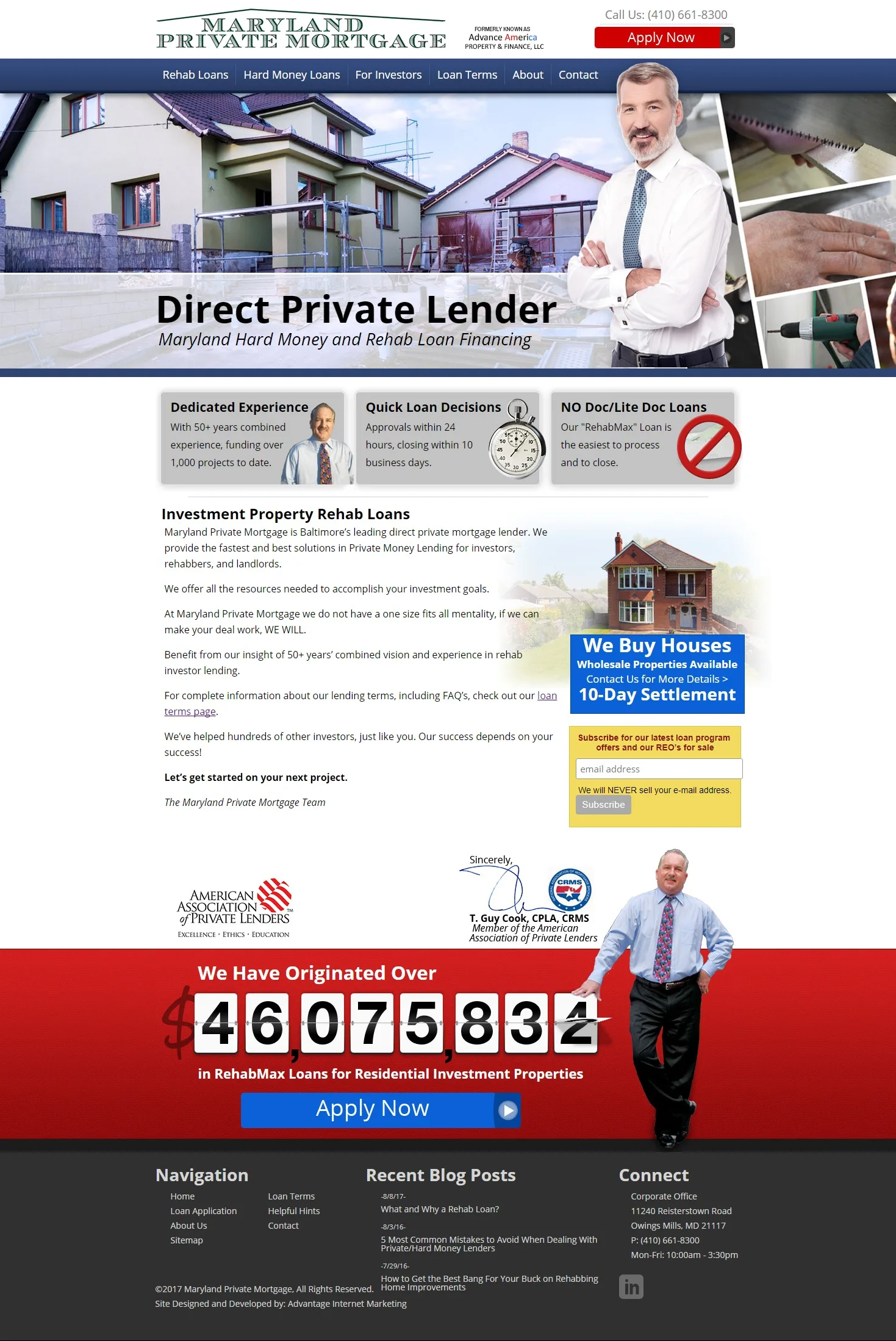 maryland private mortgage screenshot