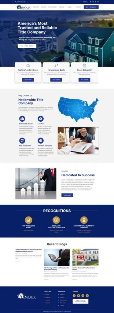 armour title company screen capture